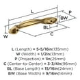 thumbnail image 4 of Amerock Intertwine 3-3/4 inch Center-to-Center Champagne Bronze Cabinet or Furniture Pull, 10 Pack, 4 of 4