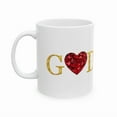 thumbnail image 2 of White God Mug, 11Oz Ceramic Spiritual Gift Faith Driven Friends Family God, 2 of 6