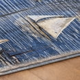 thumbnail image 5 of Addison Rugs Dream Shag Premium Machine Washable Transitional Sailboat Navy Rectangle Rug, 3' x 5', 5 of 8