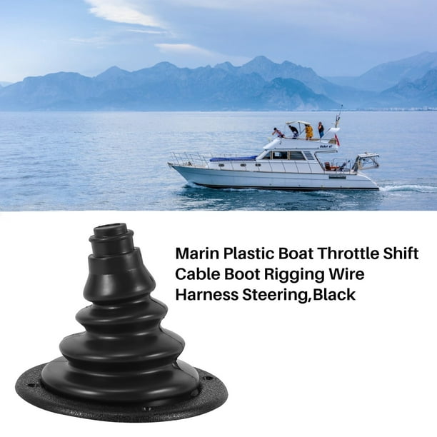 Plastic Boat Throttle Shift Cable Boot Rigging Wire Harness Steering