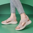 thumbnail image 4 of LOVZFMLL Women's Sandals Fashion Rhinestone Glitter Comfort Walking Hiking Wedge Sandals with Arch Support Summer Casual Outdoor Footwear Pink 7, 4 of 9