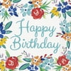 Pioneer Woman Birthday Flowers Paper Luncheon Napkins, 48ct