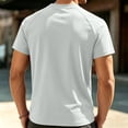 thumbnail image 6 of Kalauyu Mens Athletic Short Sleeve Round Neck Cotton Blend T Shirts Two Tone Side Panel Soft Breathable Summer Daily Color Block Casual Gym Tees, 6 of 6