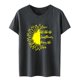 thumbnail image 4 of Gibobby Blusa Casual de Mujer Camiseta verano girasol para mujer, blusa holgada talla grande, camisetas casuales gráficas manga corta para chica(Gris oscuro,XL), 4 of 5