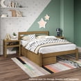 thumbnail image 5 of P'kolino Urban Full Bed Frame with Headboard- Solid Wood- Natural Oak, for Kids, Teens, 5 of 11