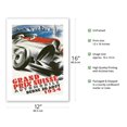 thumbnail image 2 of 1934 Swiss Grand Prix - Bern Switzerland - Vintage Car Racing Poster - Bamboo Fine Art 290gsm Paper (Unframed) 12x16in, 2 of 4