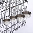 thumbnail image 3 of QUSENLON Dog Kennel Feeder Dish Stainless Steel Pet Hanging Bowls for Food and Water, 3 of 16