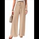 thumbnail image 3 of Pantalones de Salón de Pierna para Mujer, Cintura Alta, Ajustables, con Nudo de Lazo, Holgados. Albaricoque S, 3 of 10