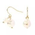 thumbnail image 3 of K-KED Beautiful Natural 8-12mm White South Sea Shell Pearl Round Beads Earrings Gift, 3 of 4