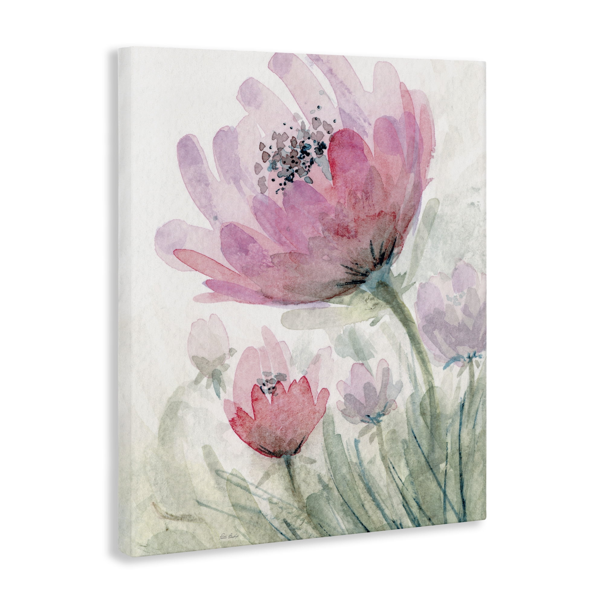 Stupell Industries Pink Flower Blossoms Canvas Wall Art, design by Patti Bishop