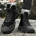 thumbnail image 6 of Mens Snow Boots Waterproof Rubber Non-Slip Sole Winter Warm Lace-up Boots Outdoor Walking Hiking Fashion Casual Boots Black 9 US, 6 of 7