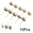 thumbnail image 4 of 10Pc Cloth Polishing Wheel Rotary Tool Accessory Buffing Pad for Jewelry Metal Off White, 4 of 8