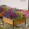 thumbnail image 6 of Zukuco 16 Bundles Outdoor Artificial Lavender Fake Flowers UV Resistant Shrubs, Faux Plastic Greenery for Indoor Outside decoration (Purple), 6 of 9