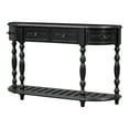 thumbnail image 5 of Harper & Bright Designs Retro Wood Curved Console Table, Half Moon Hall Sofa Table Entryway Table with Drawers & Shelf for Living Room, 52'' Black, 5 of 14