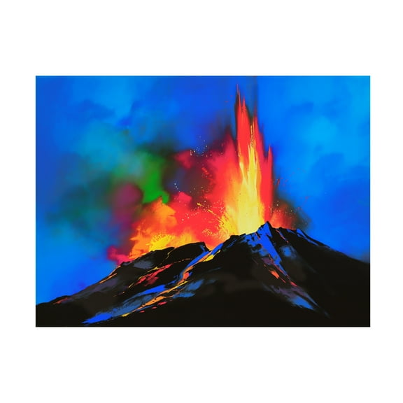 Canvas Wall Art - Thomas Leung 'Volcanic Majesty' Wall Art for Living Room, Bedroom, or Office Décor by Trademark Fine Art - 19 x 14 Inches