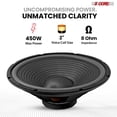 thumbnail image 2 of 15" Subwoofer Speaker Pair 450W MAX PA DJ Replacement Audio Sub Woofer 8Ohm Bass Driver, 2 of 7