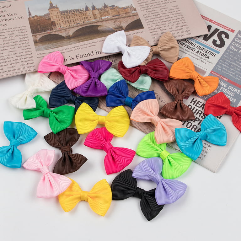 48PCS Baby Girls Hair Accessories Set Baby Hair Clips Fully Lined Cute Hair  Bows Clips Elastic Hair Bands Bow Hair Ties Ponytail Holders for Little