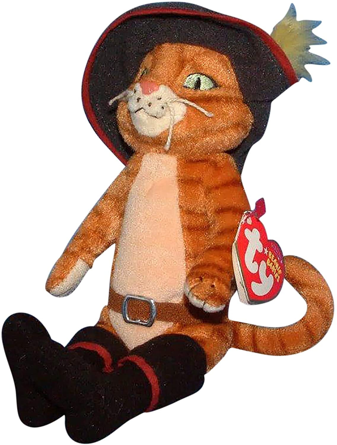 TY Beanie Baby PUSS IN BOOTS the Cat ( inch) Plush 