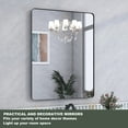thumbnail image 3 of VIPLOOK Framed Wall Mounted Bathroom Vanity Mirror 32" * 24" - Black, 3 of 9