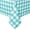 Aqua and White, variant on 60 x 84 Inch Checkered Tablecloth Rectangle - Wrinkle Resistant and Waterproof Table Cloth for Picnic, Dinner and Party, Washable Polyester Fabric, Sage Green and White Gingham Pattern