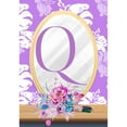 thumbnail image 2 of America Forever Spring Monogram Garden Flag Letter Q 12.5 x 18 inches Double Sided Vertical Outdoor, Yard, Lawn, Beautiful Floral Design, White Flower, Summer Floral Garden Flag, 2 of 5