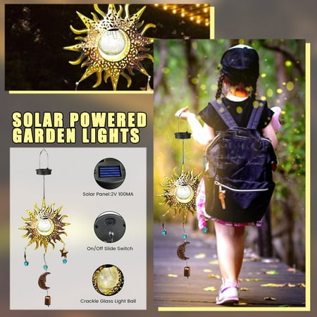 

Podplug Solar Powered Garden Lights Outdoor Decorative Moon Light Metal Waterproof