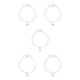thumbnail image 1 of sweethay Tobillera para niña, colgante de tobillo en forma de estrella de mar, joyería para mujer, accesorio de moda, tobilleras de aleación Plata 5Conjunto, 1 of 6