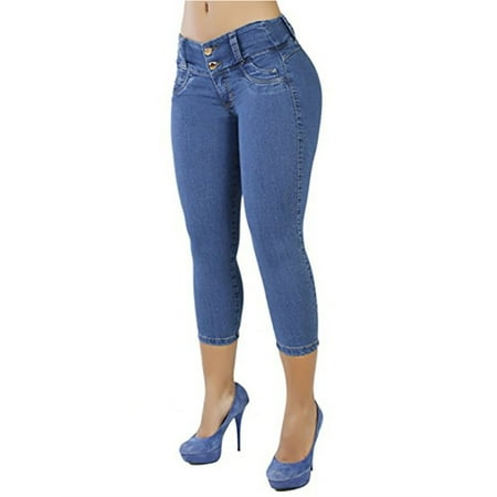 Blue Denim Crop - Women's Cropped Double Stack Ankle Skinny Jeans