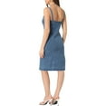 thumbnail image 3 of INSPIRE CHIC Robe en Denim à Boutons pour Femme Sans Manches à Encolure Cœur Robes en Jean Bleu Pâle m, 3 of 5