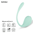 thumbnail image 4 of Satisfyer Smooth Petal Connect App | 11 cm | G-spot vibrator | Portable vibrator | Rechargeable | Waterproof (IPX7) | Skin-friendly silicone (Mint), 4 of 7