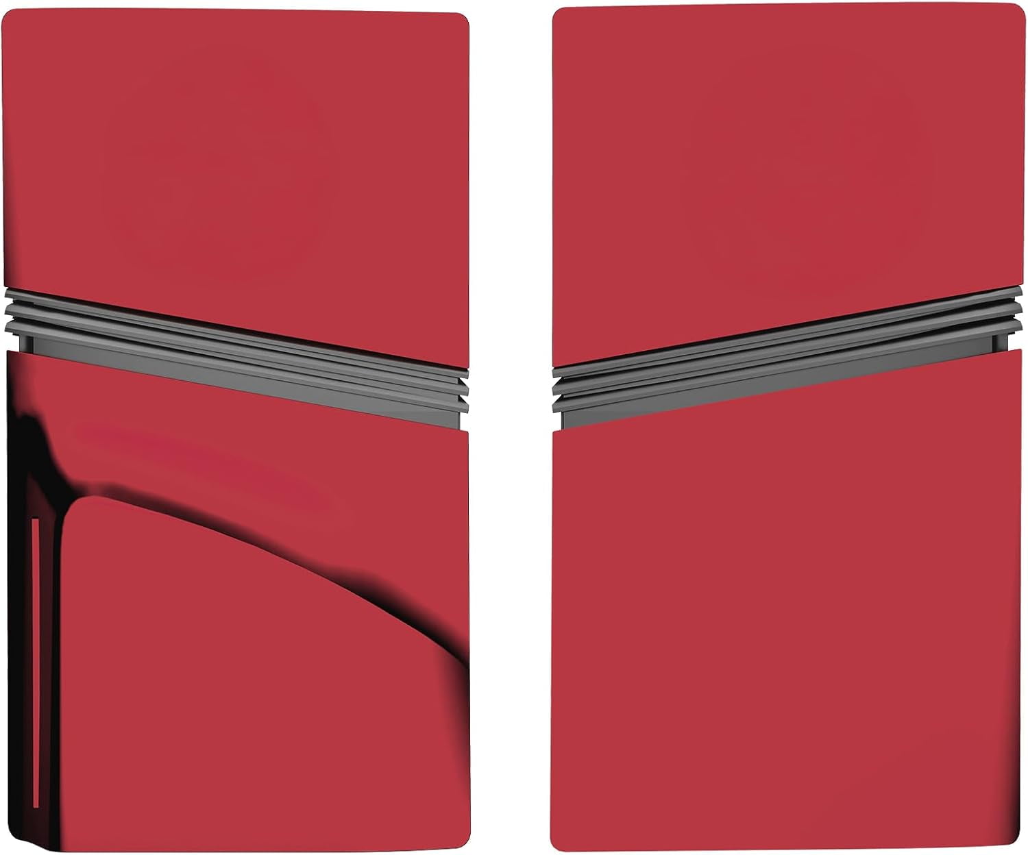 Pro Disc Edition Cover Plates for PS5 Pro Console, Shell Panels Compatible with PlayStation 5 Pro Accessories Protective Replacement Faceplate (Red)