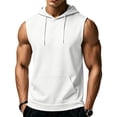 thumbnail image 2 of Mens Tank Tops Plus Size Casual Sleeveless Summer t-Shirt Lightweight Comfy Cut Off Gym Workout Hooded Muscle Tees, L, 2 of 7