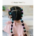 thumbnail image 3 of 100Pcs Seamless Cotton Hair Ties for Toddler Girls Elastics Hair Ties No Damage Diameter 1 inch Ponytail Holders Baby Thin Hair Purple, 3 of 4