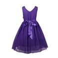 thumbnail image 5 of DPOIS Kids Flower Girls Elegant Sleeveless Wedding Party Formal Dress Purple 10, 5 of 7