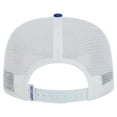 thumbnail image 4 of Men's New Era White/Royal Golden State Warriors Dip-Dye 9FIFTY A-Frame Trucker Snapback Hat, 4 of 6