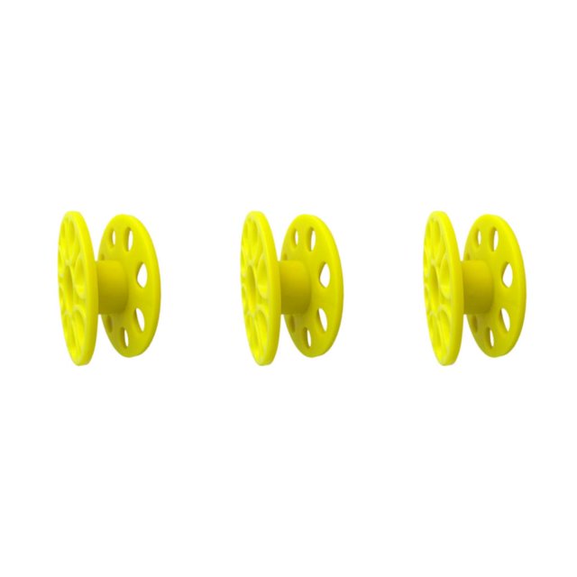 Ruiboury Plastic Versatile Diving Finger Spool Reel For Deep Sea Diving Adventures Convenient Hanging Yellow 3Set