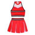 thumbnail image 5 of CHICTRY 2Pcs Girls Cheerleading Outfit Cropped Top with Skirt Set Dancewear,Sizes 6-16, 5 of 5