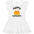 thumbnail image 3 of Inktastic Happy Halloween Candy Corn Girls Baby Dress, 3 of 5