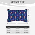 thumbnail image 4 of Uemuo Jellyfish colorful Print Throw Pillow Case – Cozy & Soft Cushion Cover, Hypoallergenic Pillow Case for Sleeping, Perfect for Women with Envelope Closure-20"x30", 4 of 6
