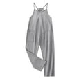 thumbnail image 6 of Youmylove Girls Casual Sleeveless Jumpsuits Fashion Solid Color Spaghetti Strap Summer Loose Romper Long Pants With Pockets Spaghetti Strap Overalls 13-14 Years, 6 of 6