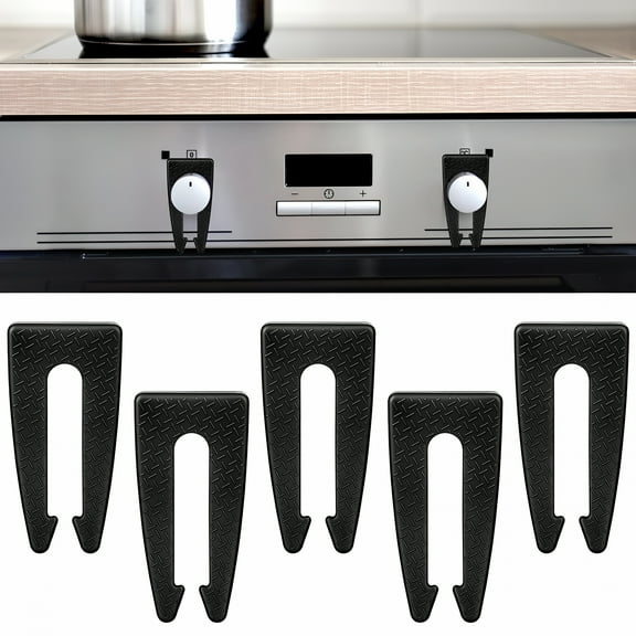 GJX 5 Pack Gas Stove Knob Locks, Child Safety Proofing Oven Knob Covers No Tools Need Drill Safety Guards to Prevent Kids Children Pets from Accidentally Turning on Gas Stove
