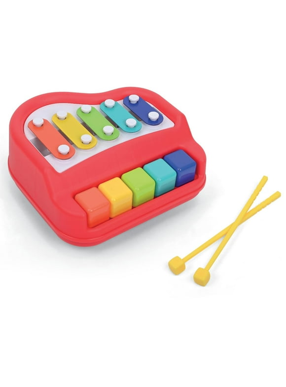 Kidoozie Happy Keys Music Maker - Musical Fun for 12 Months + Toddlers - 2-in-1 Piano & Xylophone!