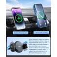 thumbnail image 4 of MEIDI Car Phone Holder. MagSafe Wireless Charging,Electric Clamp Arm.Vent Mount Fits iPhone 12-15, Samsung(Black), 4 of 6