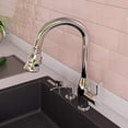 thumbnail image 3 of ALFI ABKF3783-PC Traditional Gooseneck Pull Down Kitchen Faucet, Polished Chrome, 3 of 5