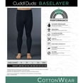 thumbnail image 4 of Men's Cuddl Duds® Midweight Cottonwear Performance Base Layer Pants Color: Grey Heather Size: XL, 4 of 4