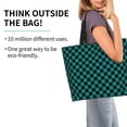 thumbnail image 2 of Easygdp Black And Teal Checkerboard Bolsas Tote para Mujer, Bolsos de Hombro para Viaje, Bolsos de Mano de Gran Capacidad para Compras y Trabajo, 2 of 8