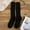 Black, variant on HUPOM 1 Pair Socks for Women Summer Clearance Fashion Mid-Calf Soft Tube Socks White