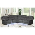 thumbnail image 3 of Challenger Modern Style Recliner Sectional Sofa made with Wood in Gray, 3 of 7