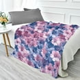 thumbnail image 4 of WOBOGO Fluffy Flowers Facecloth Blanket Fluorescent Effect in The Dark Four Seasons of Comfortable and Soft Skin Friendly Sheet 70×55in, 4 of 8