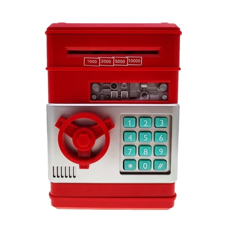 kjfeif Can Bank Electronic Children's Bank Gift Deposit Can Mini Operated Voice Controlled Children's Roll Electronic Password Box Border Deposit Can, Xmax Stocking Stuffers Gifts